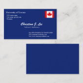 carte de visite bleue simple et élégante (Devant / Derrière)