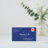 carte de visite bleue simple et élégante (Debout devant)