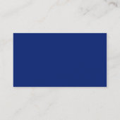 carte de visite bleue simple et élégante (Dos)