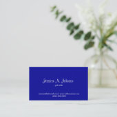 Carte de visite bleue simple et élégante. (Debout devant)