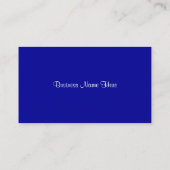 Carte de visite bleue simple et élégante. (Dos)
