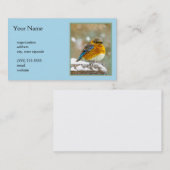 Carte De Visite Bleuet de l'Est en neige - Photo originale (Devant / Derrière)