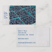 Carte De Visite Bleuets en boîtes turquoise (Devant / Derrière)