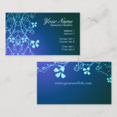 carte de visite bleuFlorali (Devant / Derrière)