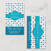 Carte De Visite Bleus layette de bonbon (Devant / Derrière)