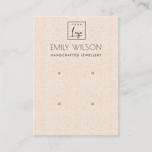 CARTE DE VISITE BLEUS PEACH CERAMIC TEXTURE 2 EARRING AFFICHER LOG (Devant)