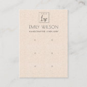 CARTE DE VISITE BLEUS PEACH CERAMIC TEXTURE 3 EARRING AFFICHER LOG (Devant)