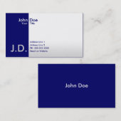 Carte De Visite bleus professionnels (Devant / Derrière)