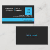 Carte De Visite bleus professionnels : (2-sided) : (Devant / Derrière)