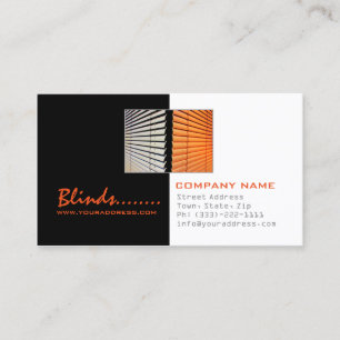 Carte De Visite Blinds Store Windows Fashion Black & White Card