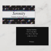 Carte De Visite Bling Diamond Purple and Blue E1900 (Devant / Derrière)