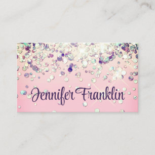 Carte De Visite Bling Holographique Parties scintillant maquillage