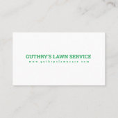 Carte De Visite Bliss Lawncare Business Card (Dos)