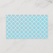 Carte De Visite Blizzard Blue Quatrefoil; aspect tableau noir vint (Dos)