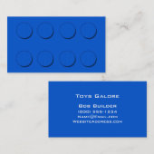 Carte De Visite Bloc constitutif en plastique (bleu) (Devant / Derrière)