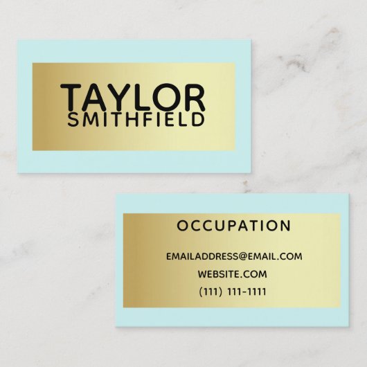 Carte De Visite bloc couleur (Devant / Derrière)