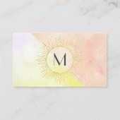 Carte De Visite Bloc couleur aquarelle Élément éclairé (Devant)