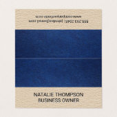 Carte De Visite Bloc couleur cuir (Extérieur déplié)