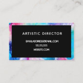 Carte De Visite Bloc couleur de peinture d'aquarelle simple (Dos)