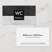 Carte De Visite Bloc couleur marbre exécutif (Devant / Derrière)