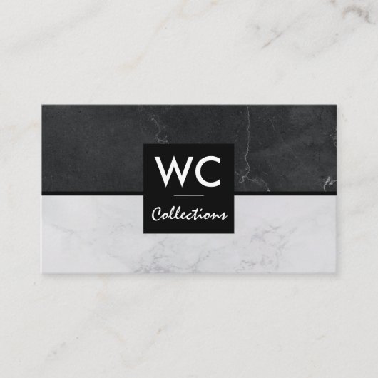 Carte De Visite Bloc couleur marbre exécutif (Devant)