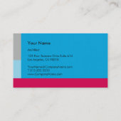 Carte De Visite Bloc de conception bleu rouge (Dos)