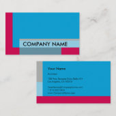 Carte De Visite Bloc de conception bleu rouge (Devant / Derrière)