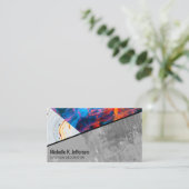 Carte De Visite Bloc de couleur | Art Abstrait (Debout devant)