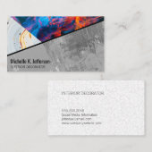 Carte De Visite Bloc de couleur | Art Abstrait (Devant / Derrière)