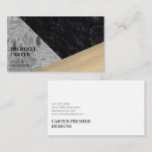 Carte De Visite Bloc de couleur | Art Abstrait | Concepteur intéri (Devant / Derrière)