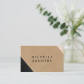 Carte De Visite Bloc de couleur géométrique élégant moderne (Debout devant)