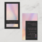 Carte De Visite Bloc de couleur Holographique moderne (Devant / Derrière)