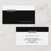 Carte De Visite Bloc de couleur noir simple professionnel (Devant / Derrière)