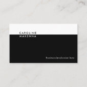 Carte De Visite Bloc de couleur noir simple professionnel (Devant)