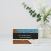 Carte De Visite Bloc de couleur parties scintillant (Debout devant)