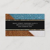 Carte De Visite Bloc de couleur parties scintillant (Dos)