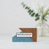 Carte De Visite Bloc de couleur parties scintillant (Debout devant)