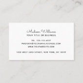 Carte De Visite Bloc de couleur rose féminin et Motif Pois (Dos)