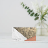 Carte De Visite Bloc de couleur | Textures| Concepteur d'intérieur (Debout devant)