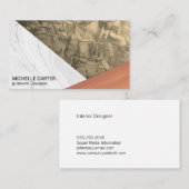 Carte De Visite Bloc de couleur | Textures| Concepteur d'intérieur (Devant / Derrière)