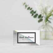 Carte De Visite Bloc de couleurs Holographique Tendance Gras Faux  (Debout devant)