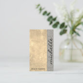 Carte De Visite Bloc de couleurs moderne | Motif Grunge Damask (Debout devant)