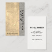 Carte De Visite Bloc de couleurs moderne | Motif Grunge Damask (Devant / Derrière)