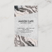 Carte De Visite Bloc de marbre et éclaboussé | Culinaire (Dos)