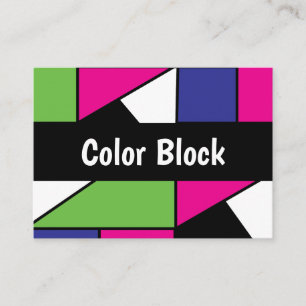 Carte De Visite Bloc Géométrique de Couleur