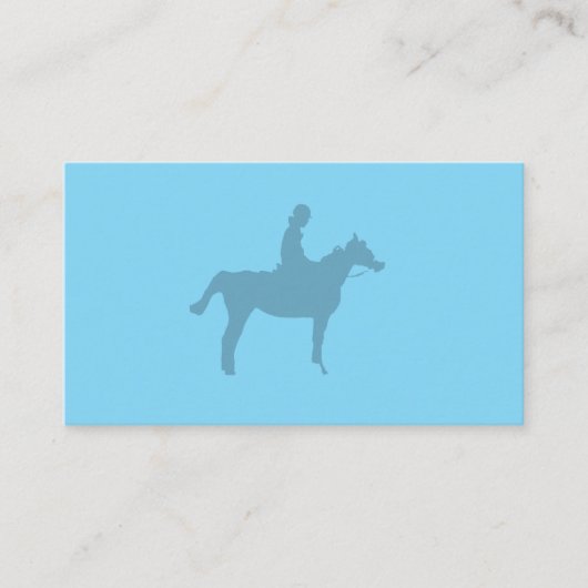 Carte De Visite Bloc-notes petit silhouette de cheval (Devant)