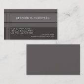 Carte De Visite Bloc professionnel gris de rayures (Devant / Derrière)
