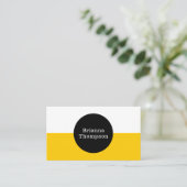 Carte De Visite Blocage couleur deux tons rétro Vert chaux (Debout devant)