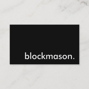 Carte De Visite blockmason.