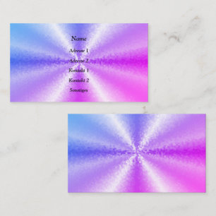 Carte De Visite Blocs arc-en-ciel bleu rose en 3D Rainbow